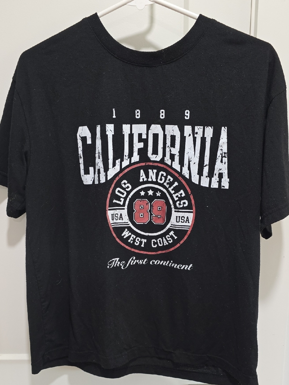 SHEIN Black California Los Angeles 89 Graphic Tee